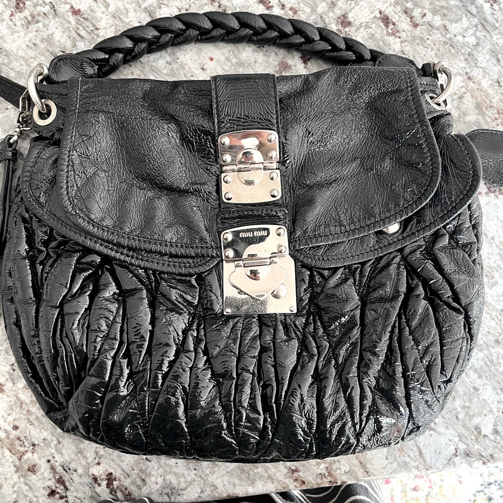 Miu Miu black patent bag in very good condition
